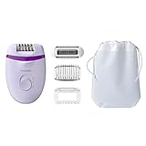 Philips Depiladora Mujer Satinelle, Compacta, 2 posiciones de velocidad, 4...