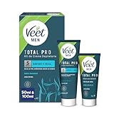 Veet Men Kit de Depilación para Zonas Íntimas del Cuerpo, Crema...